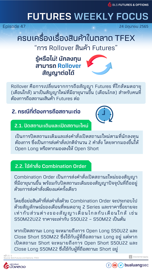 การ Rollover สินค้า Futures3